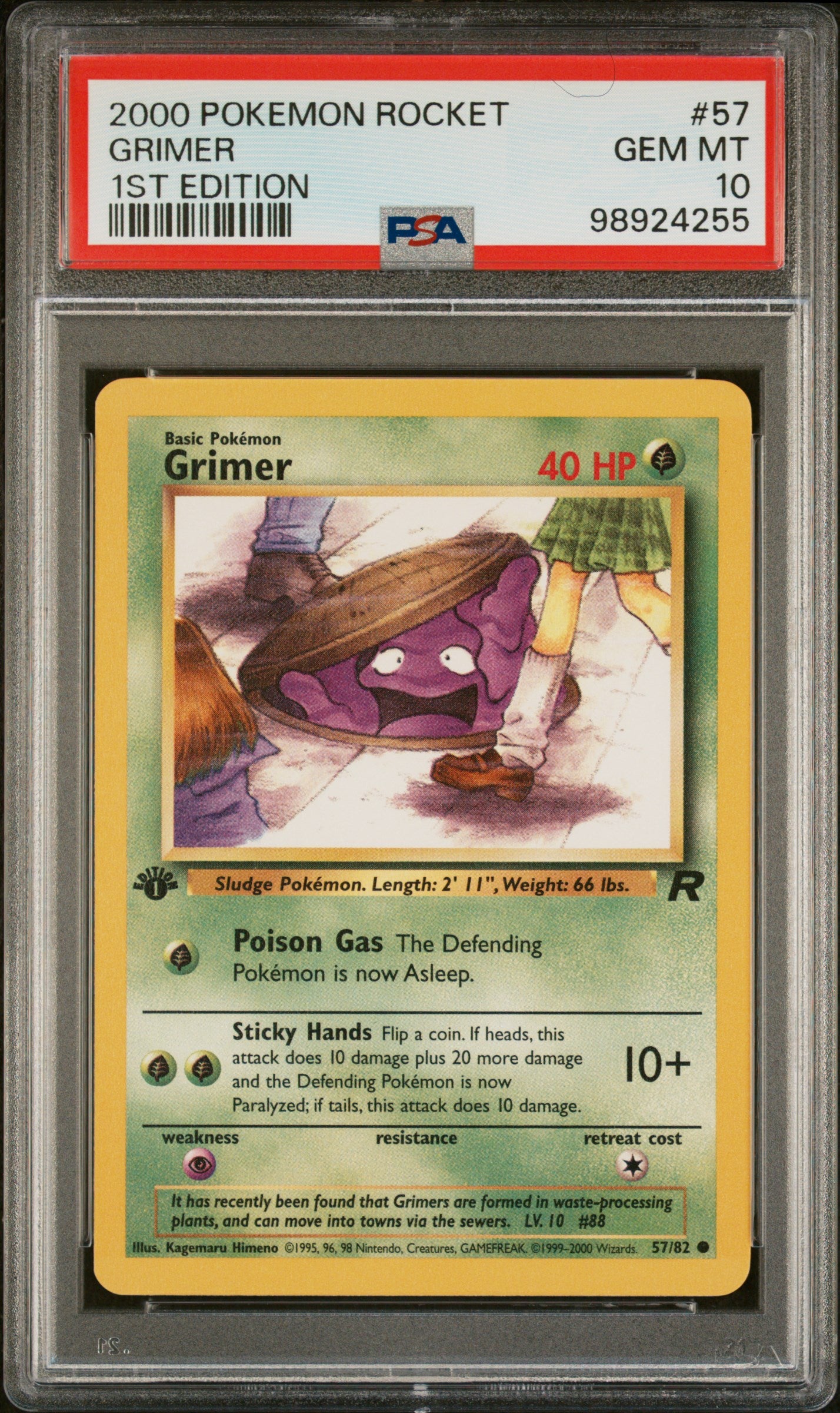 Grimer 57 2000 Pokemon Rocket PSA 10 98924255