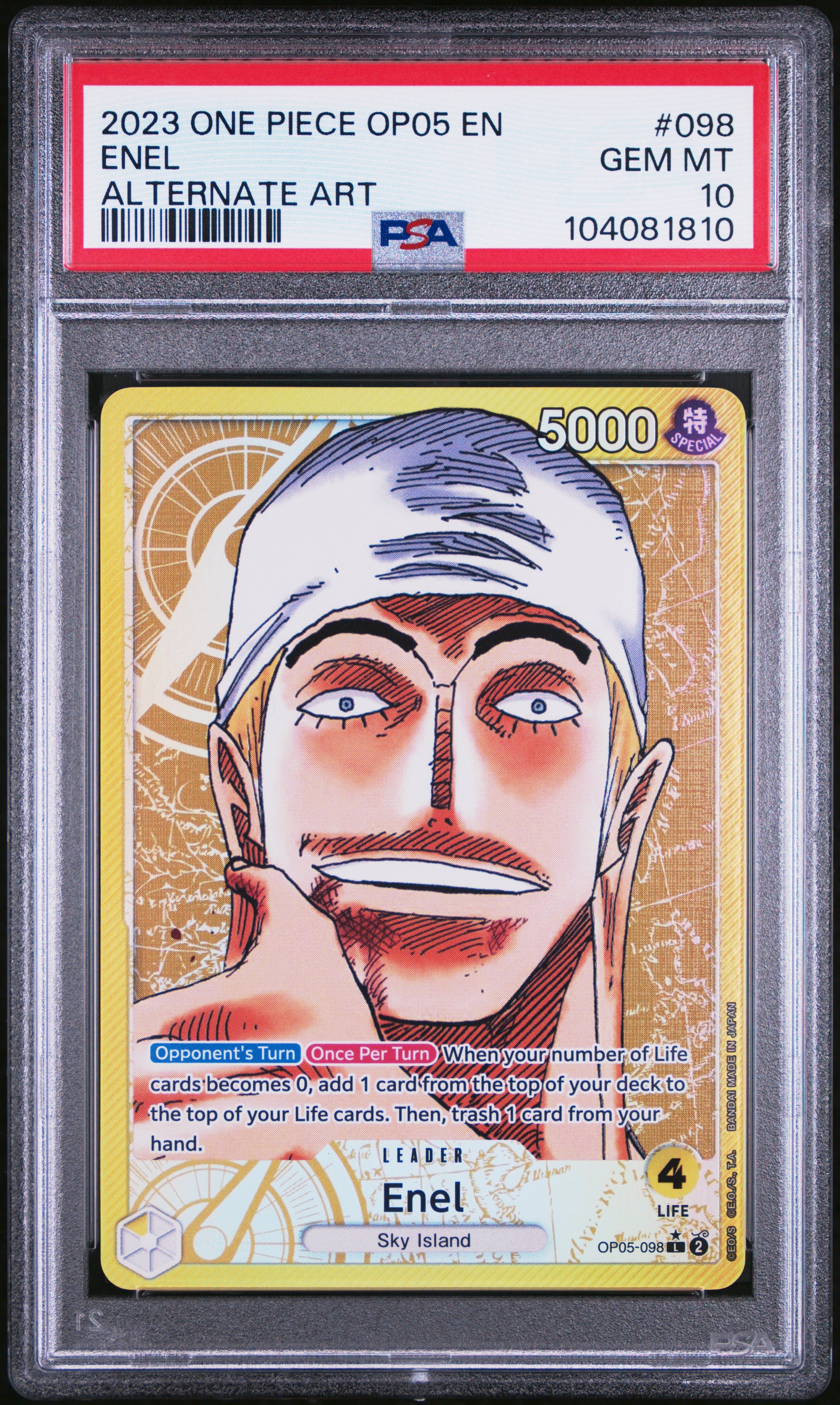 Enel 098 2023 One Piece Op05-Awakening Of The New Era PSA 10 104081810