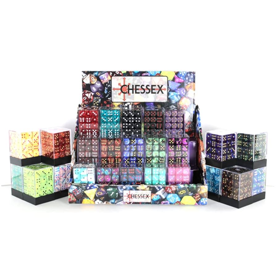 CHESSEX 16MM D6 BLOCKS 12CT (Assorted)