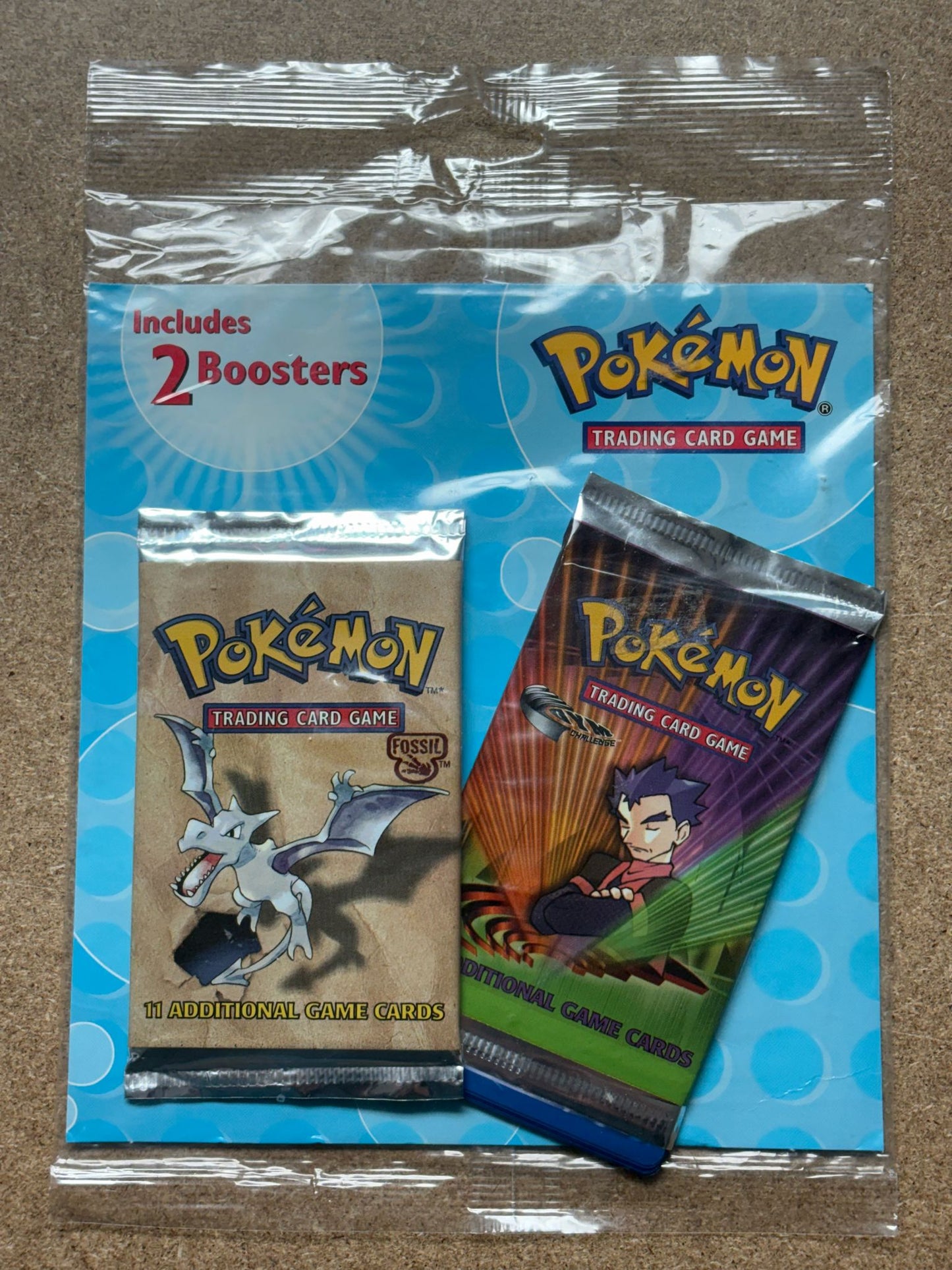 Vintage Pokémon TCG - Fossil + Gym Challenge (Open Pack) 2 Pack Blister