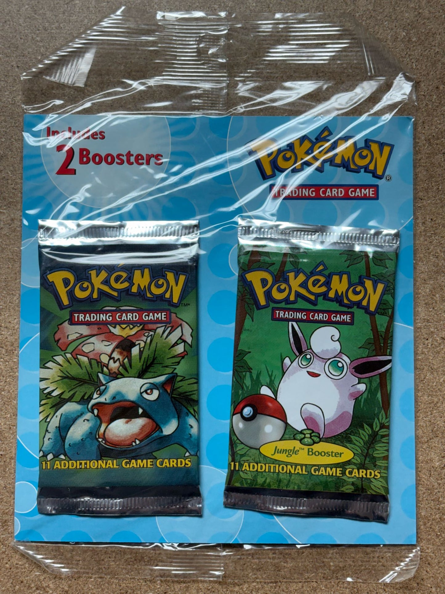 Vintage Pokémon TCG - Base Set + Jungle Unlimited 2 Pack Blister