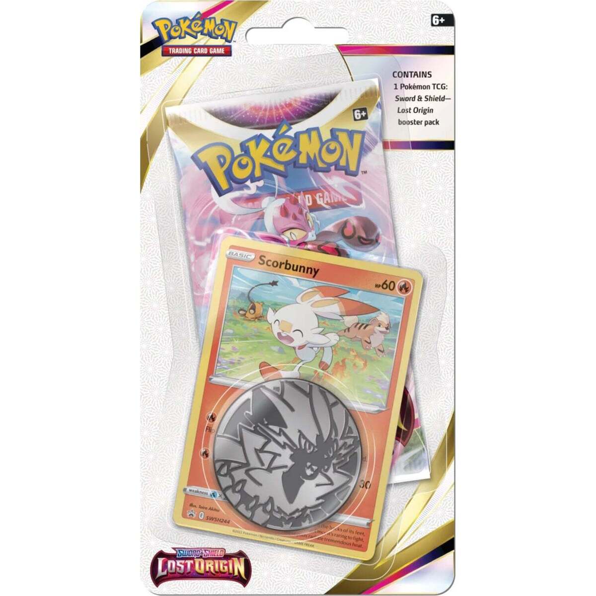 Pokemon TCG: Lost Origin Check Lane Blister (Croagunk or Scorbunny)