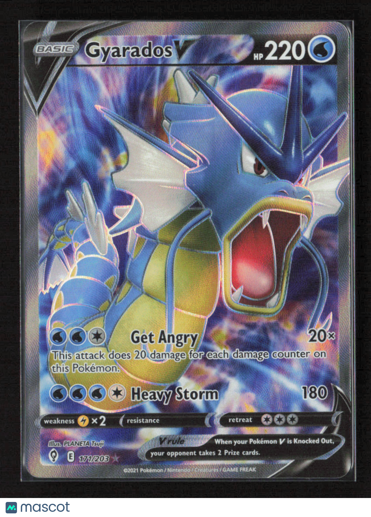 2021 Pokemon Gyarados V (Full Art) #171/203 Ultra Rare