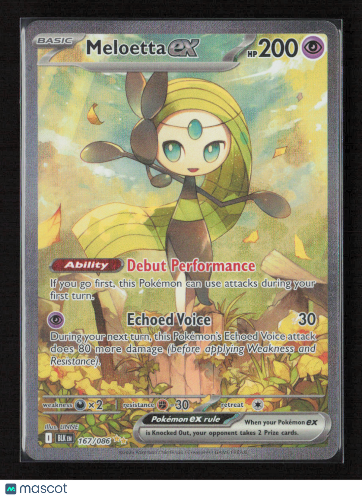2025 Pokemon Meloetta ex - 167/086 #167/086 Special Illustration Rare