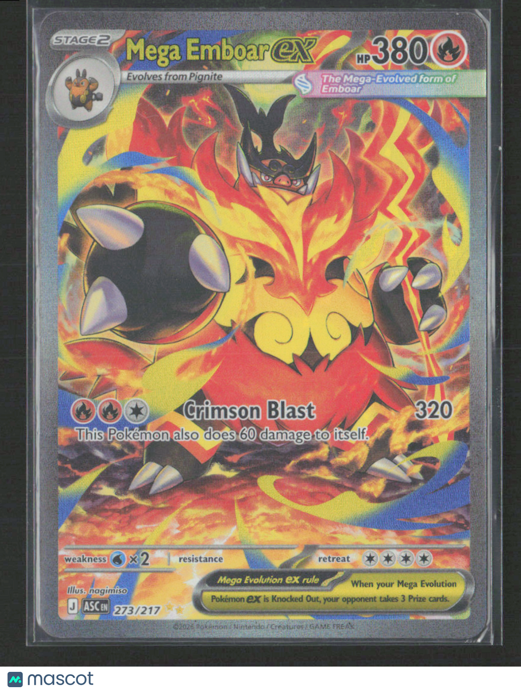 2026 Pokemon Mega Emboar ex - 273/217 #273/217 Special Illustration Rare
