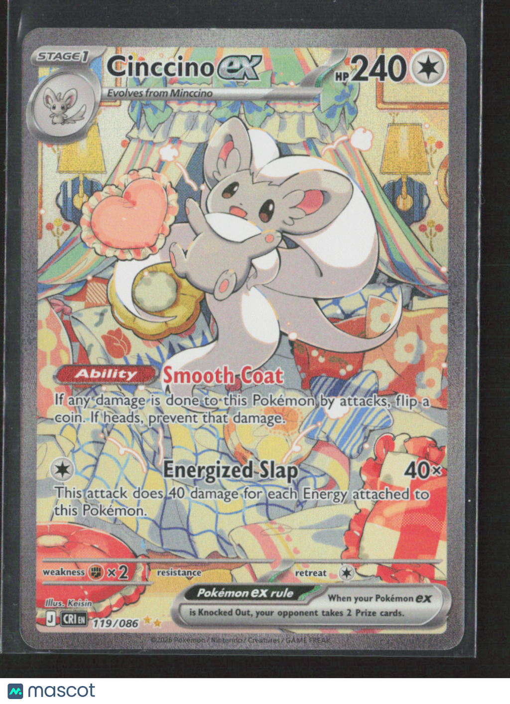 2026 Pokemon Cinccino ex - 119/086 #119/086 Special Illustration Rare