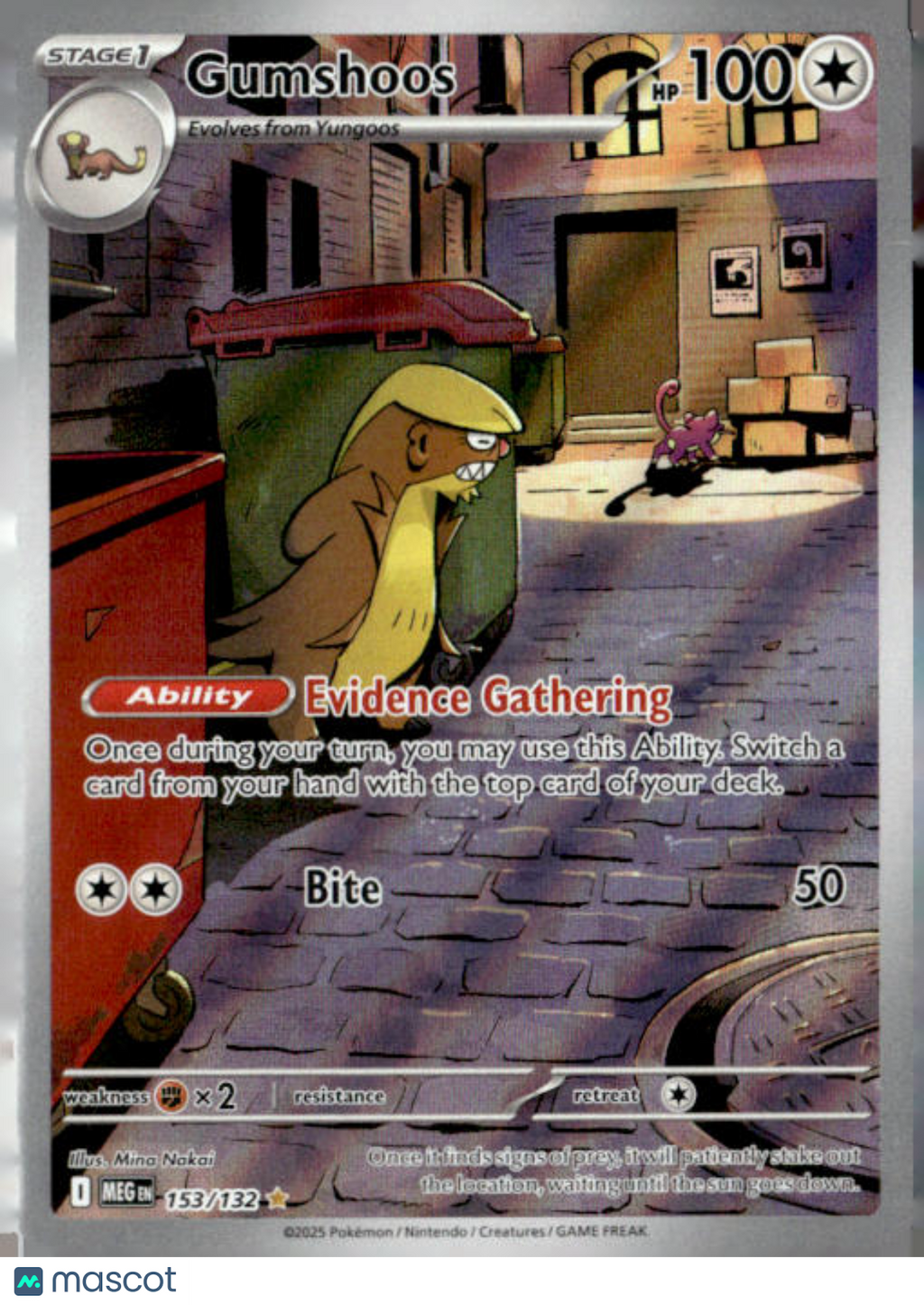 2025 Pokemon Gumshoos #153/132