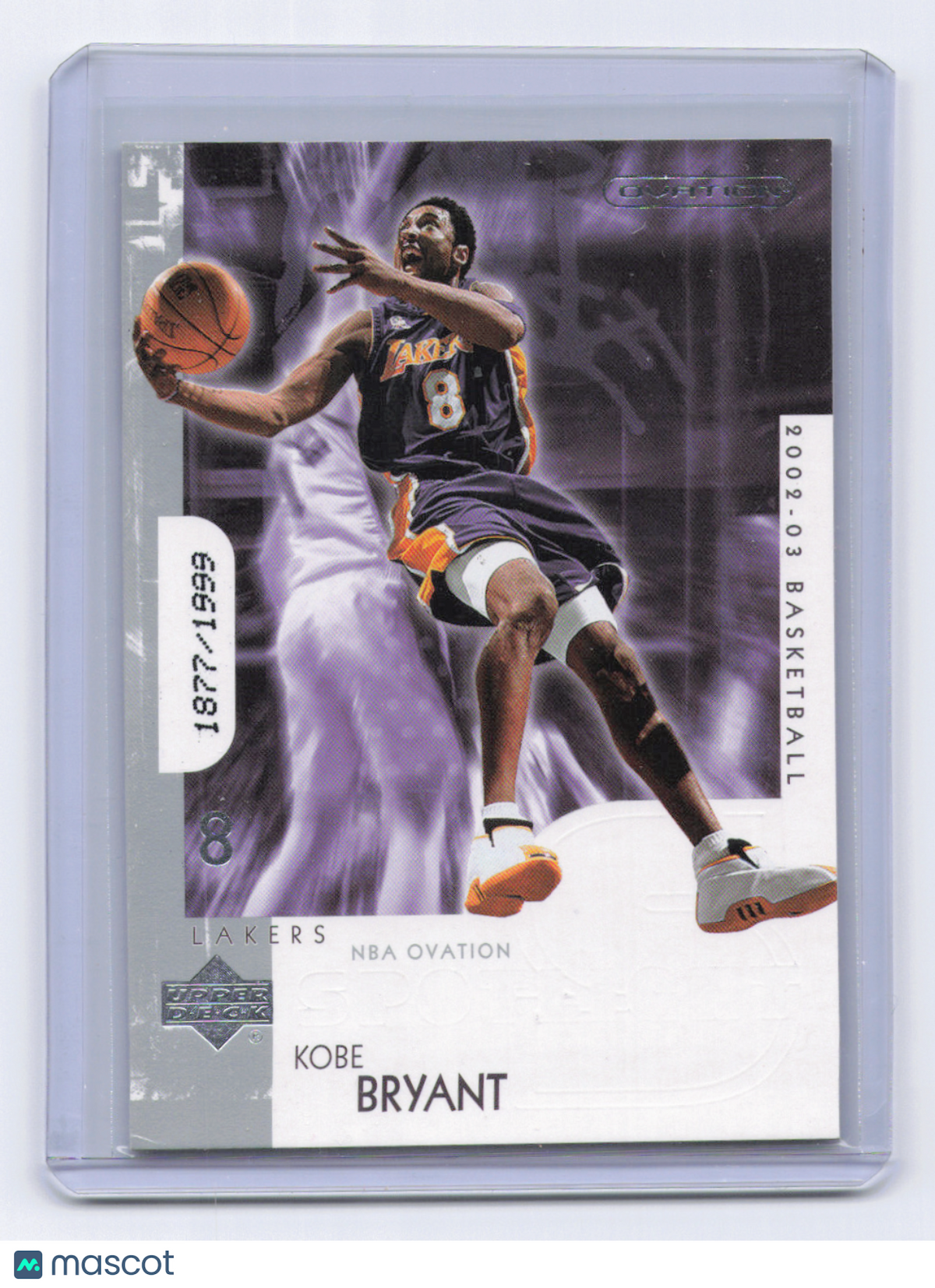 2002 Upper Deck Ovation Kobe Bryant #96 Spotlight 1877/1999