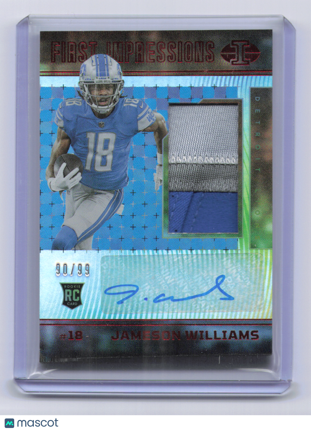 2022 Panini Illusions Football Jameson Williams #113 /99 RC Memorabilia