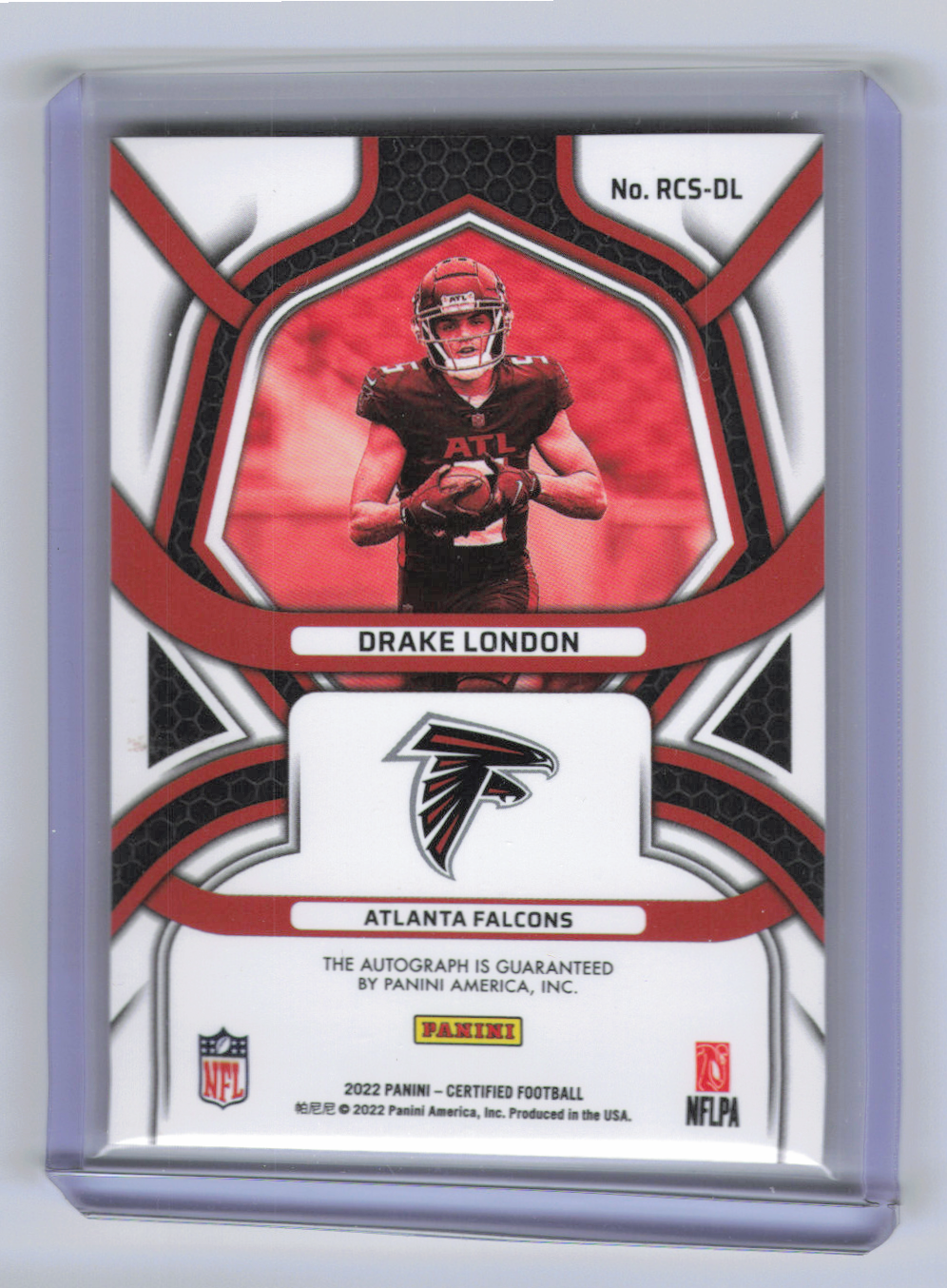 2022 Panini Certified Drake London #RCS-DL /25 RC