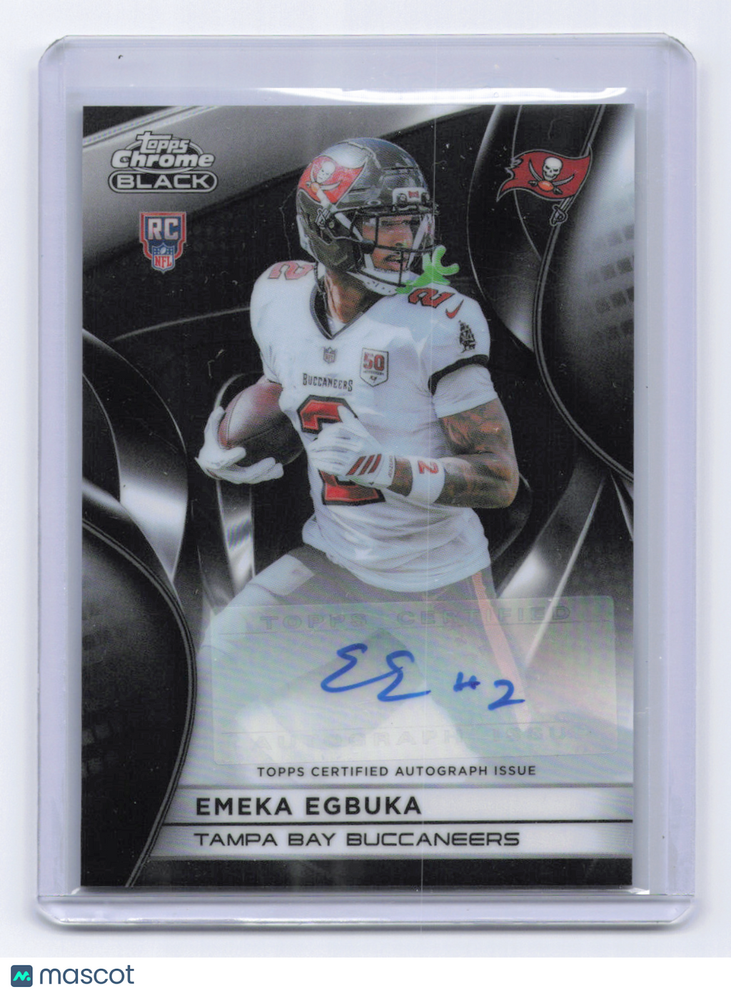 2025 Topps Chrome Black Football Emeka Egbuka #RAU-EE Auto RC