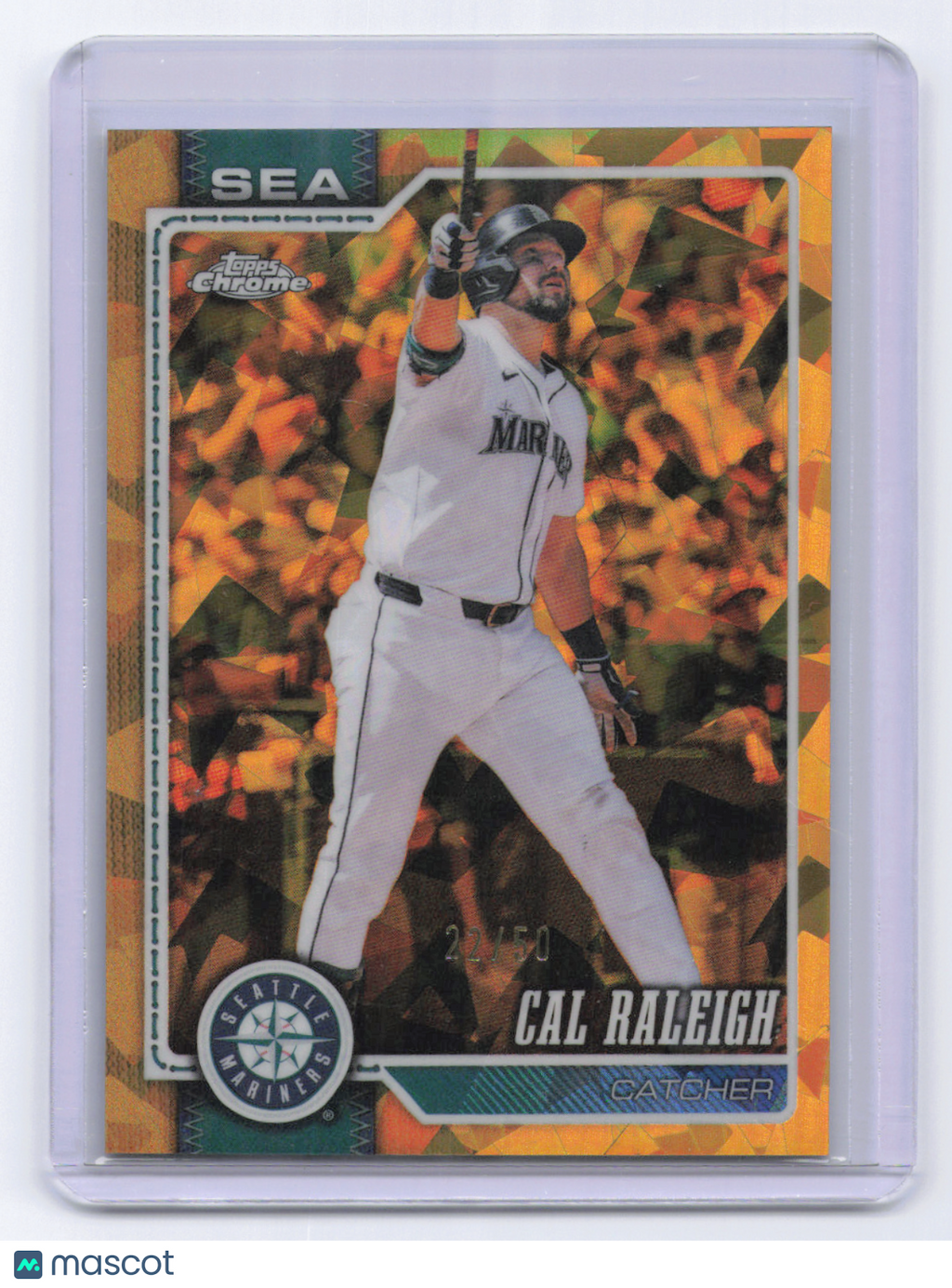 2026 Topps Chrome Cal Raleigh #9 Gold Geometric /50