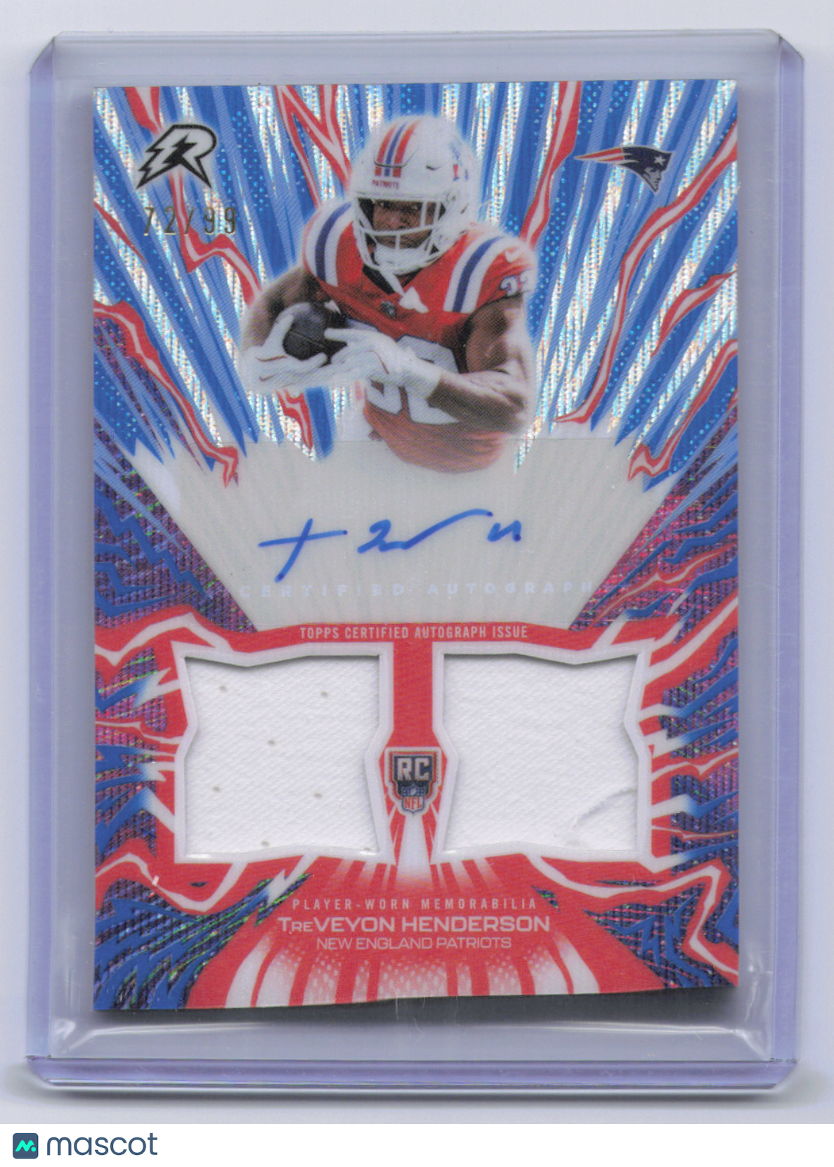 2026 Topps Resurgence Football TreVeyon Henderson #AU-TH RPA /99  RC