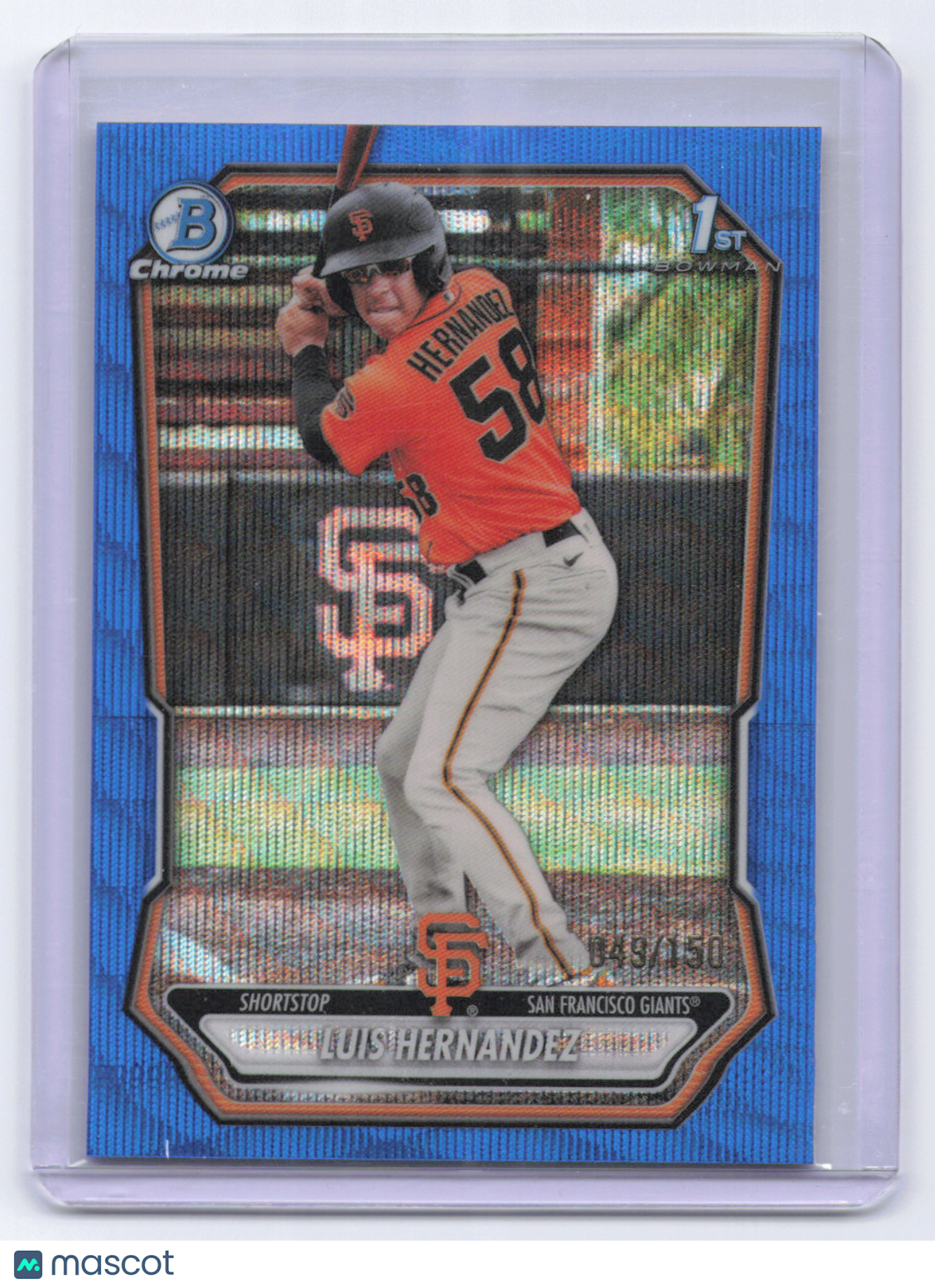 2026 Bowman Chrome Luis Hernandez #BCP-200 Blue /150