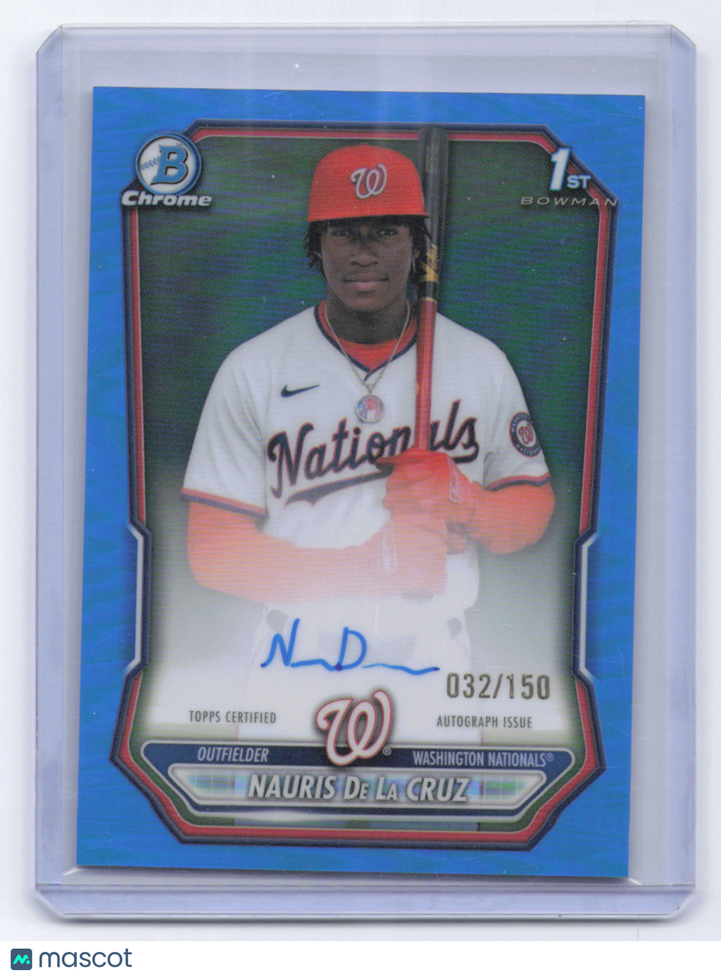 2026 Bowman Chrome Nauris De La Cruz #CPA-NDE Blue Refractor /150
