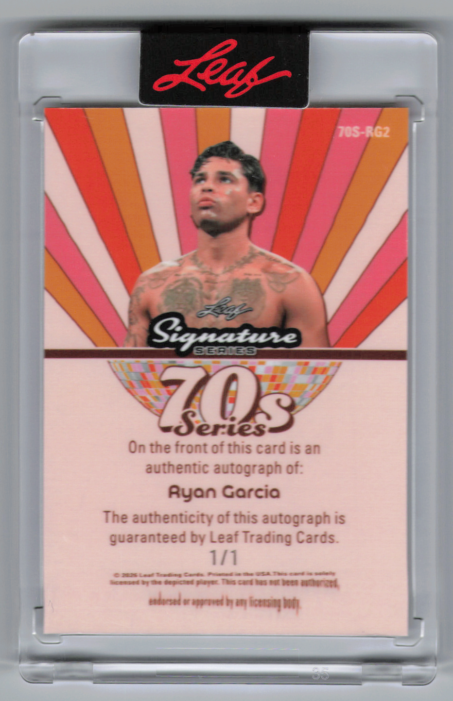 2023 Leaf Signature Series Ryan Garcia #70S-RG2 /1