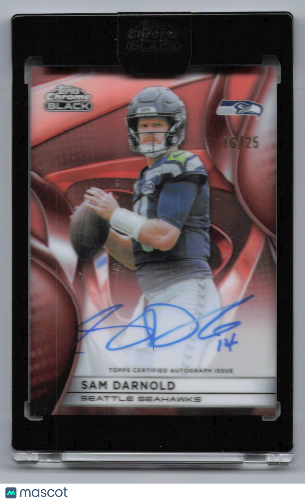 2025 Topps Chrome Black Sam Darnold #AU-SD Orange /25