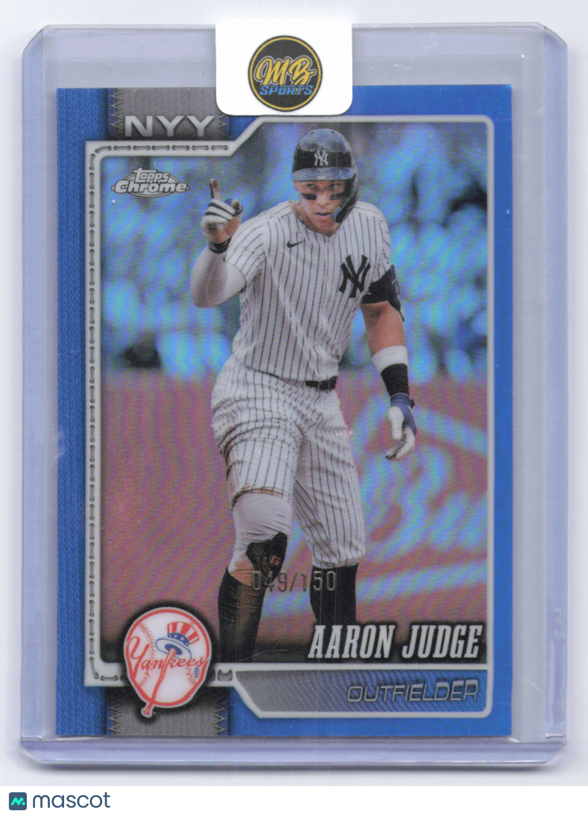 2026 Topps Chrome Aaron Judge #100 Blue Refractor /150