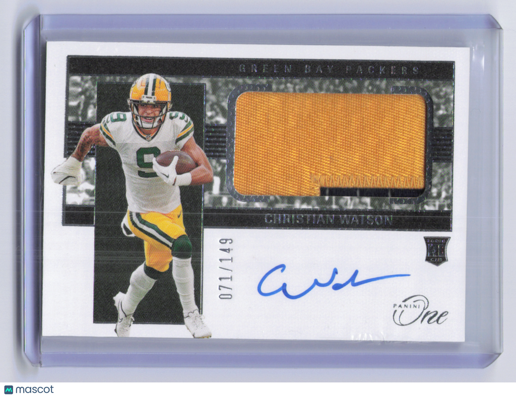 2023 Panini One Christian Watson #12 /149 Memorabilia