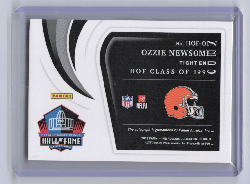 2021 Panini Immaculate Collection Ozzie Newsome #HOF-ON /99
