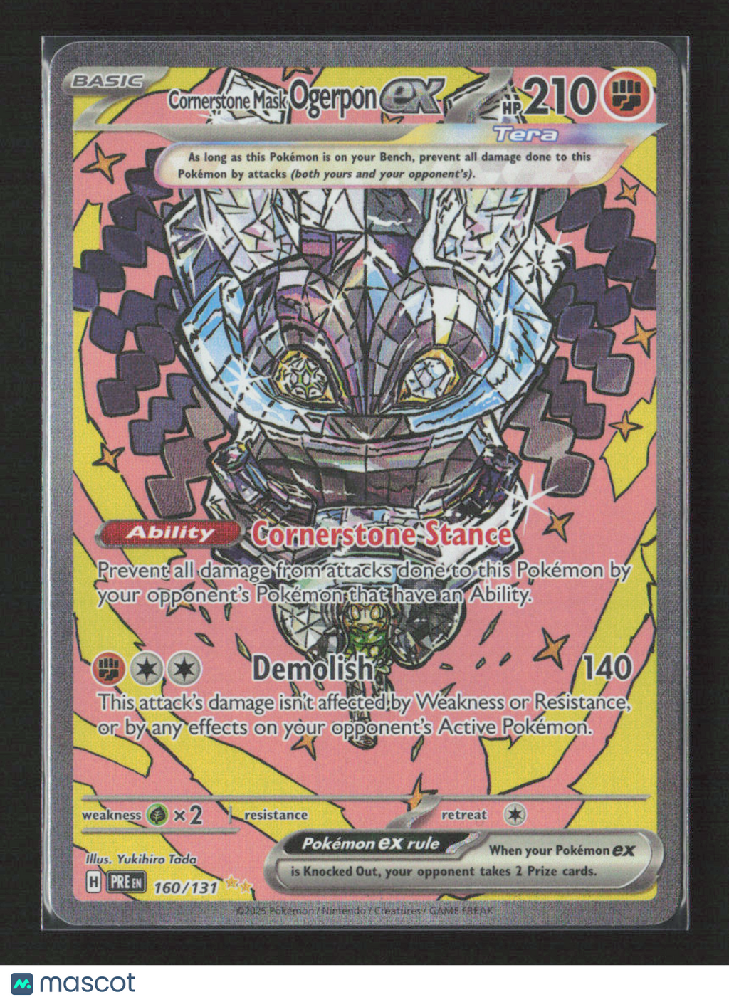 2025 Pokemon Cornerstone Mask Ogerpon ex - 160/131 #160/131 Special Illustration Rare