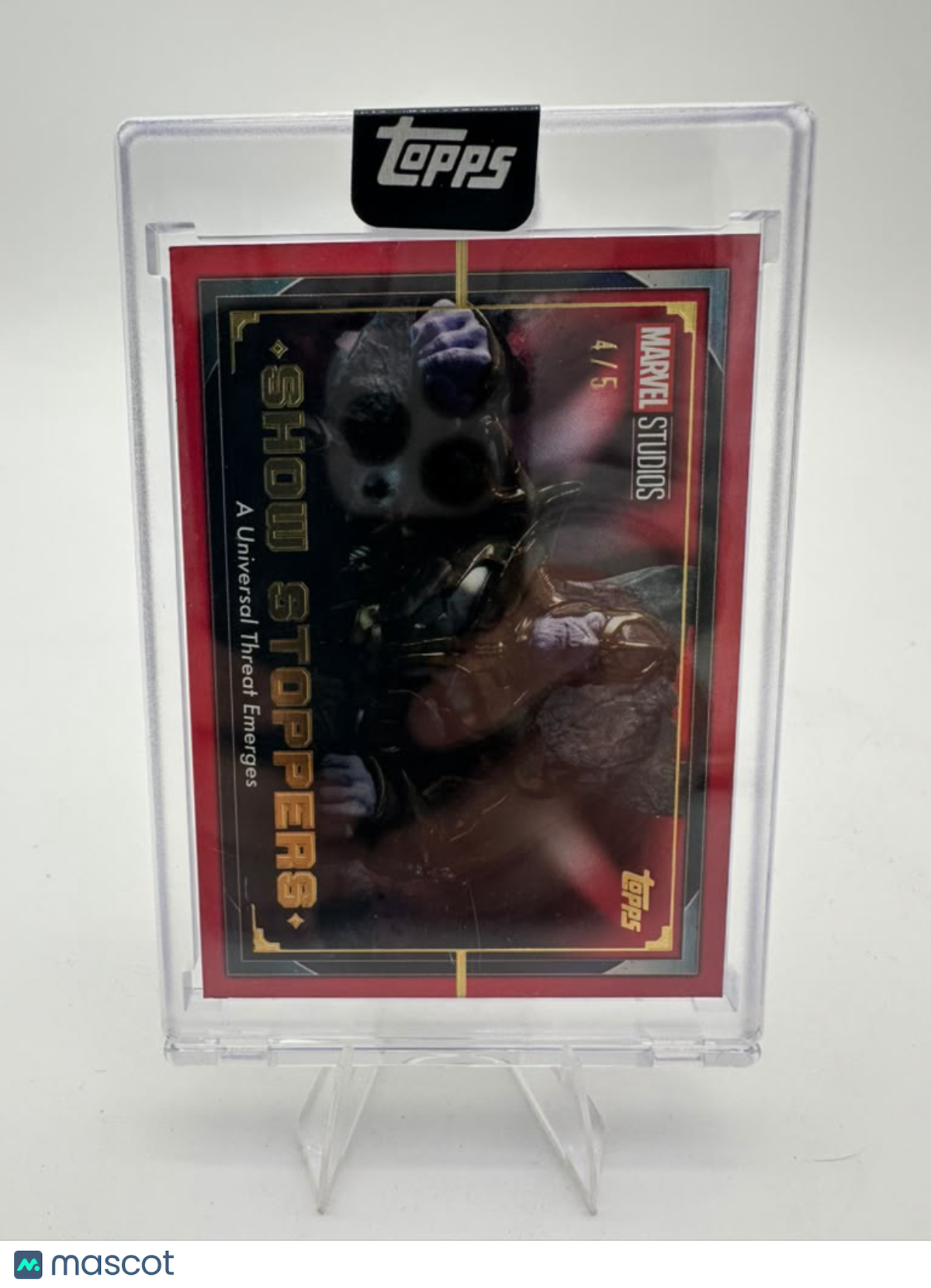 2025 Topps Marvel The Collector A Universal Threat Emerges #ST-4 Red 4/5
