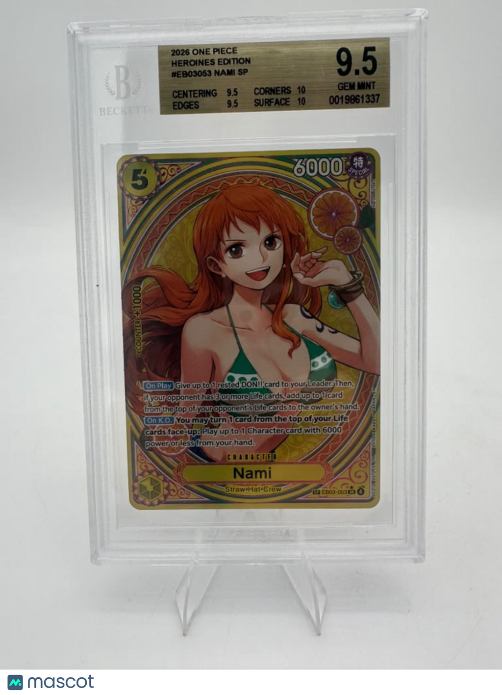 Nami SP EB03-053 Heroines Edition BGS 9.5 GEM MINT One Piece