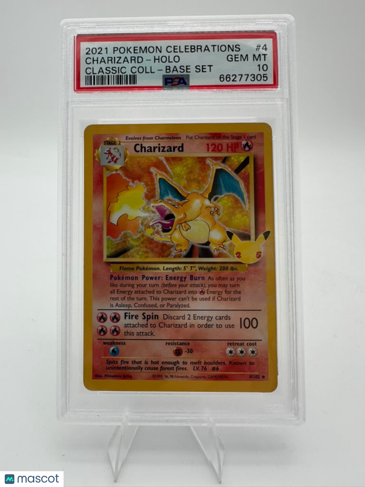 2021 Pokemon Celebrations Classic Collection Charizard #4 Classic Coll-Base Set PSA 10
