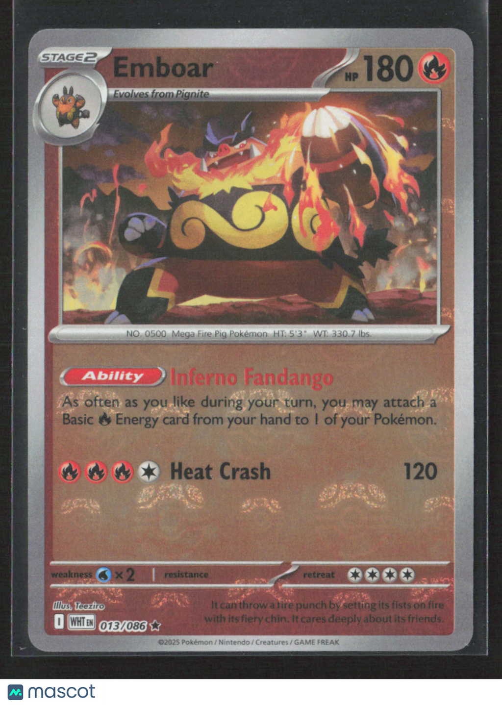 2025 Pokemon Emboar #13/86