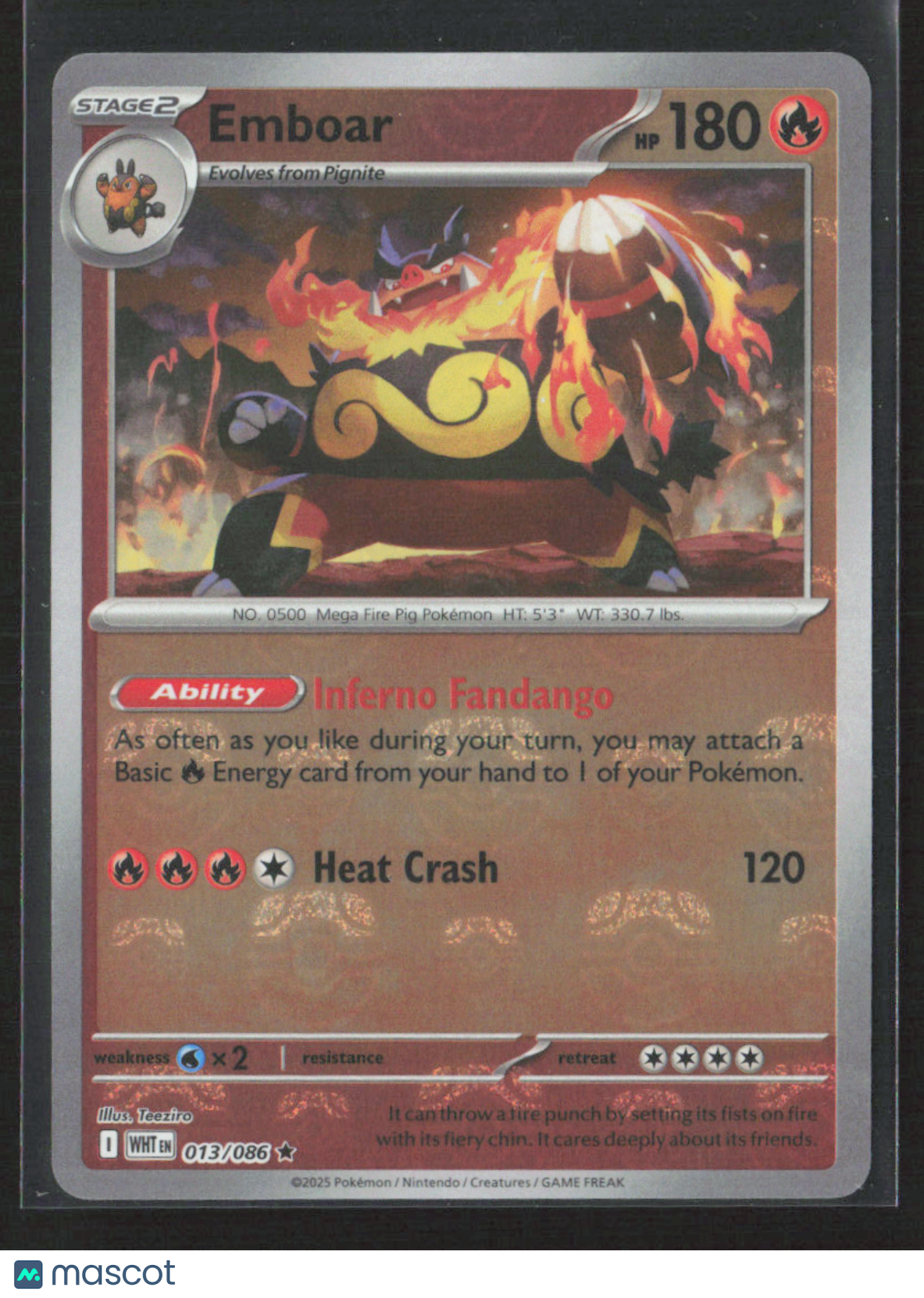 2025 Pokemon Emboar #13/86