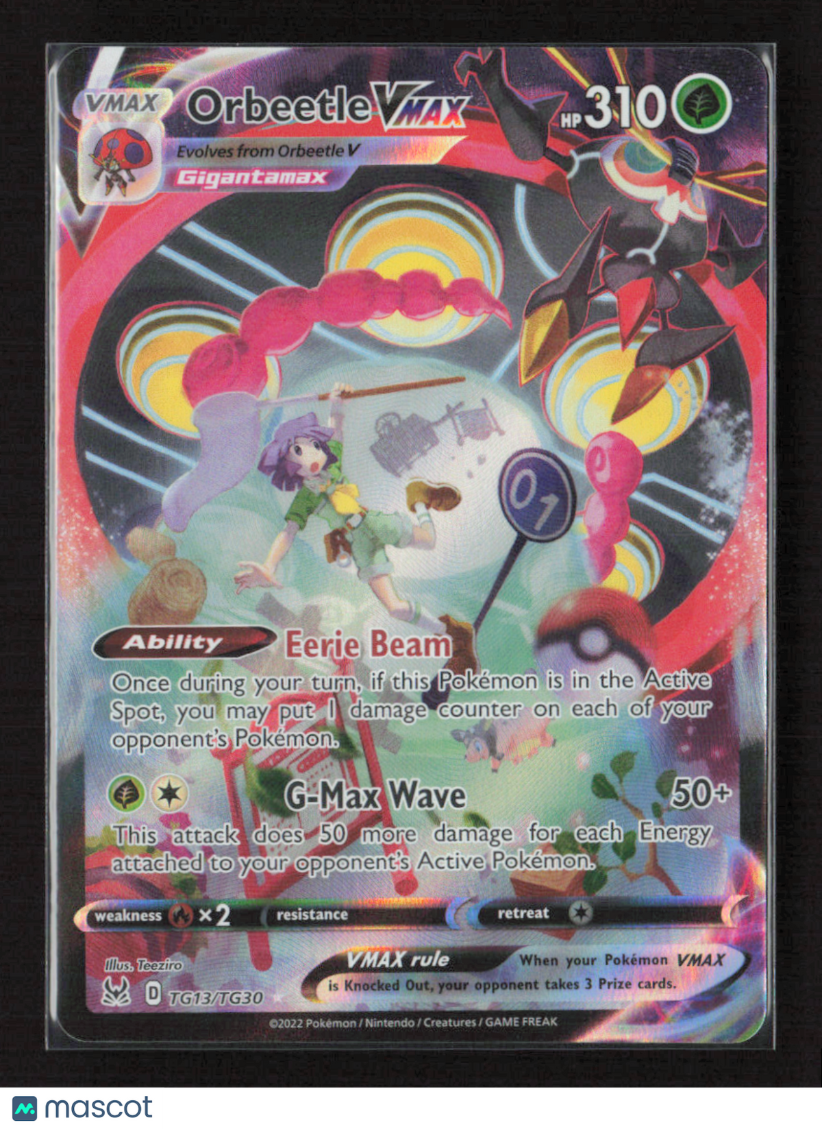 2022 Pokemon Orbeetle VMAX #TG13/TG30 Ultra Rare