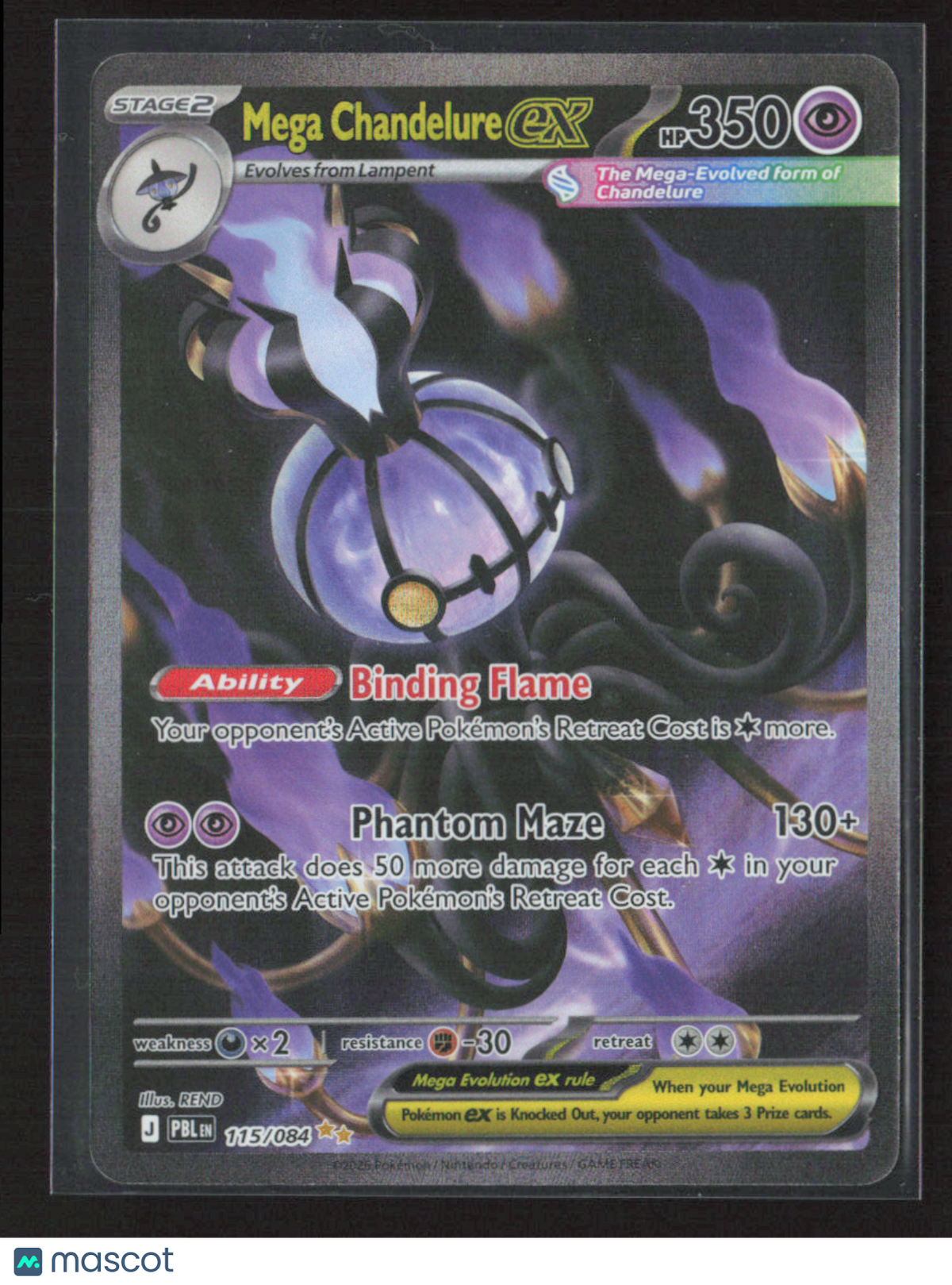 2026 Pokemon Mega Chandelure ex - 115/084 #115/084 Special Illustration Rare