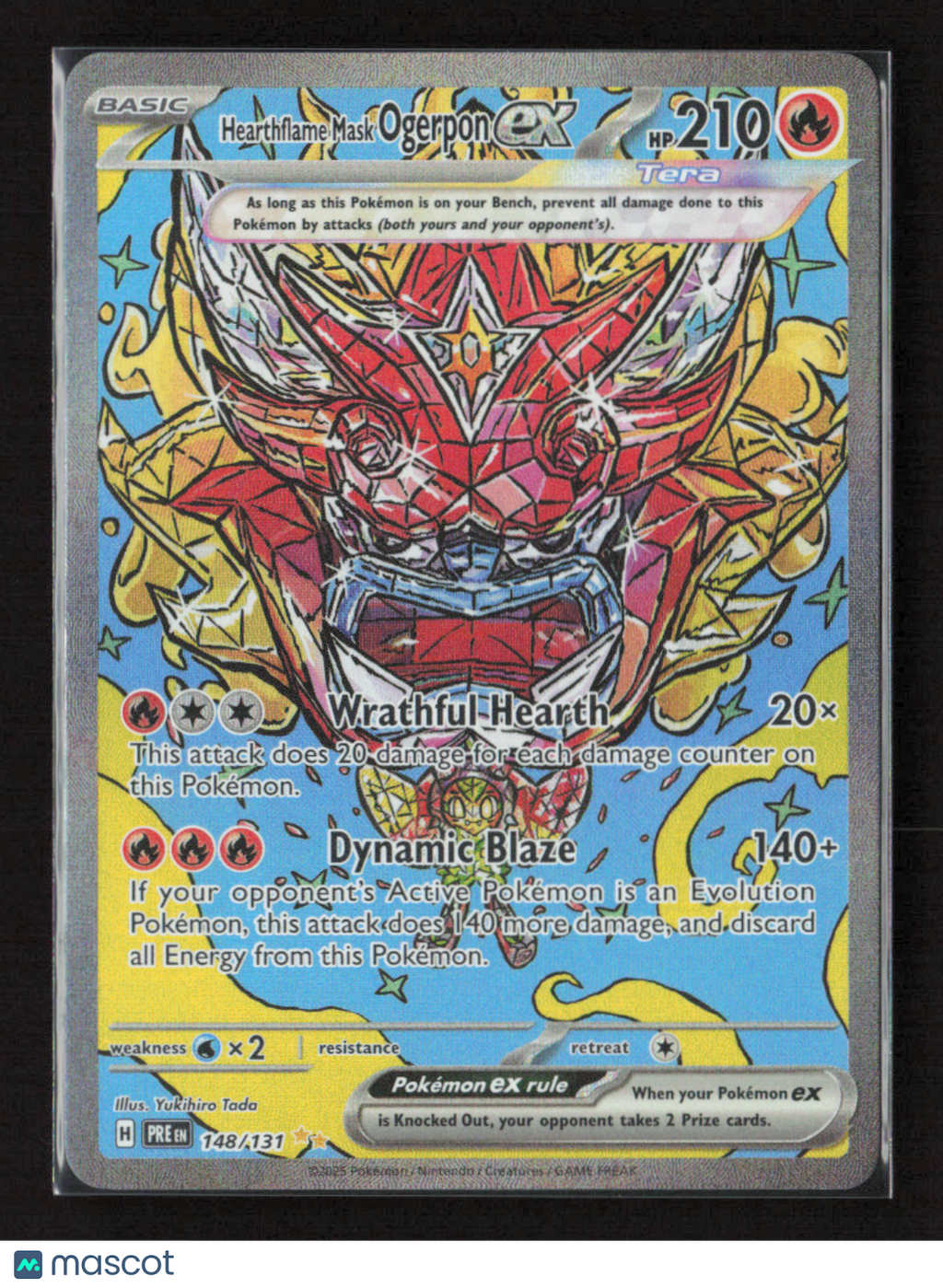 2025 Pokemon Hearthflame Mask Ogerpon ex - 148/131 #148/131 Special Illustration Rare