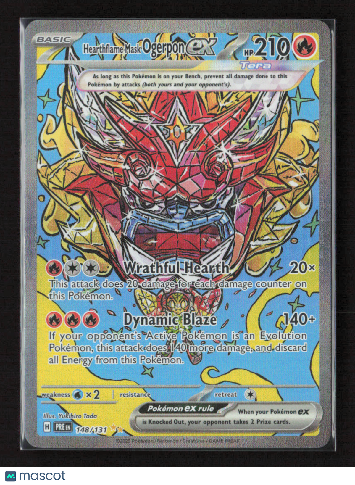 2025 Pokemon Hearthflame Mask Ogerpon ex - 148/131 #148/131 Special Illustration Rare
