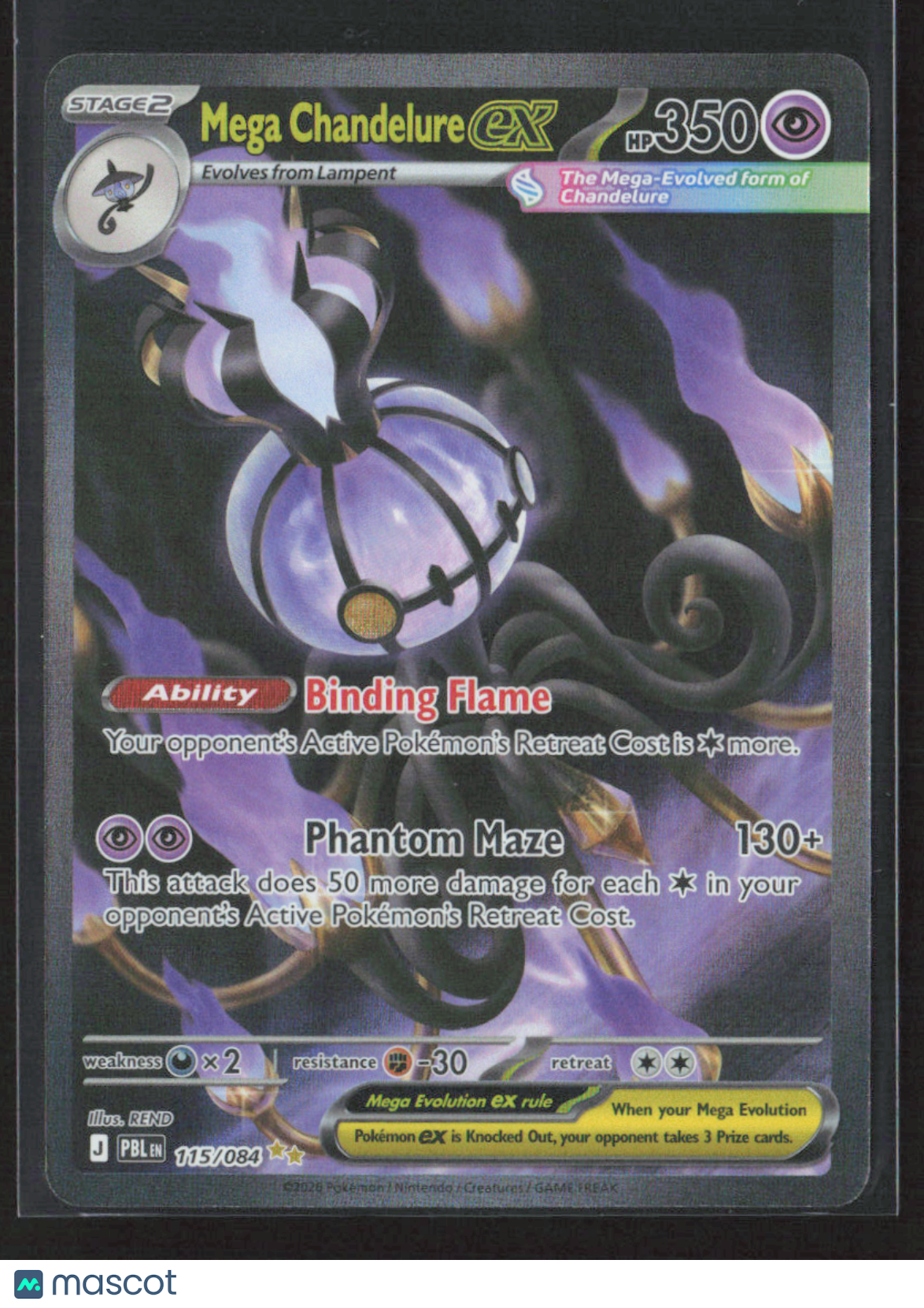 2026 Pokemon Mega Chandelure ex - 115/084 #115/084 Special Illustration Rare