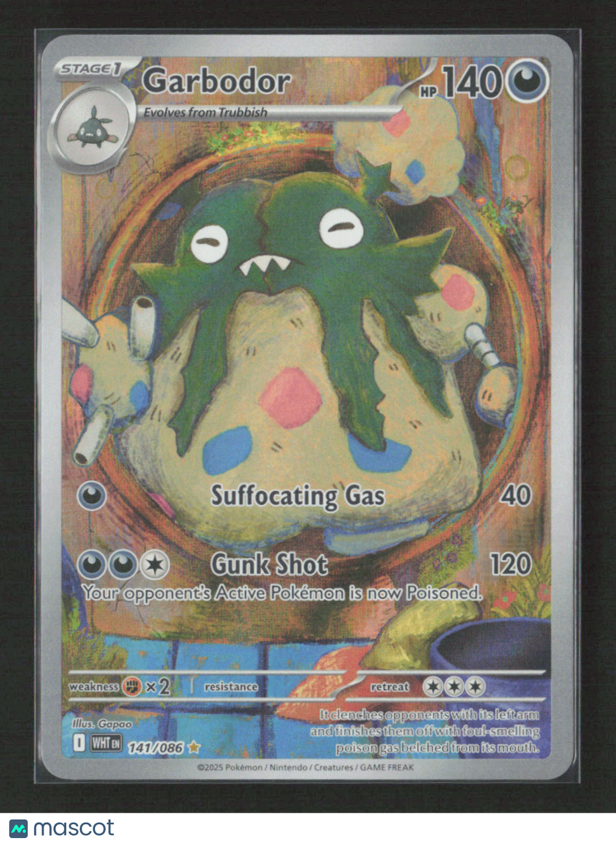 2025 Pokemon Garbodor - 141/086 #141/086 Illustration Rare