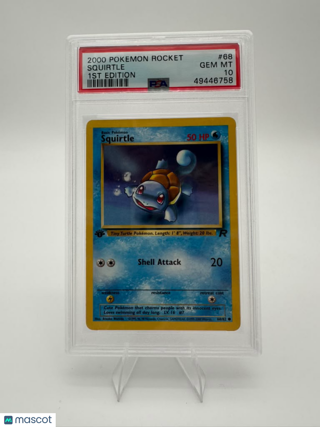 2000 Pokemon Rocket Squirtle #68 1st Edition PSA 10