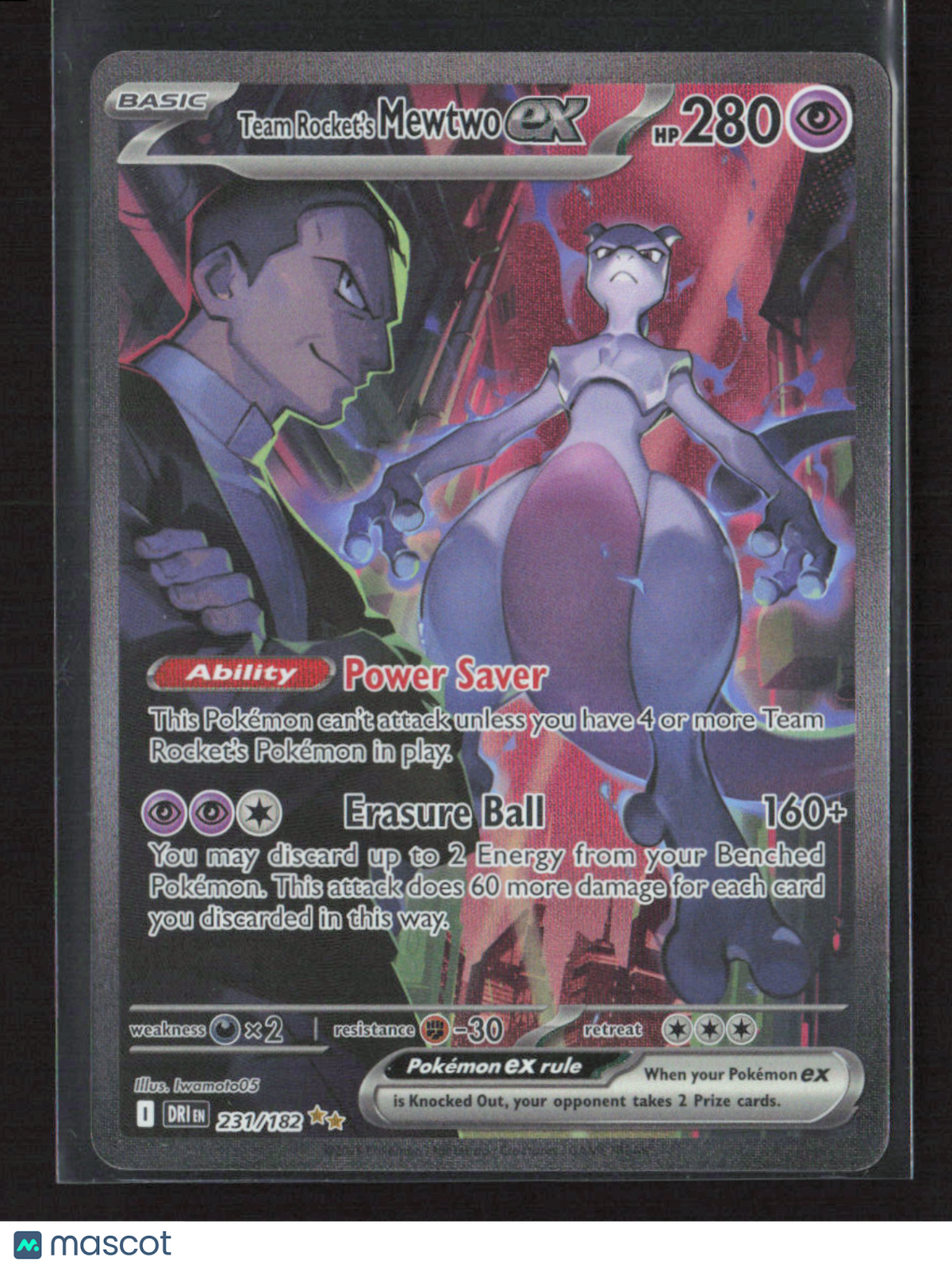 2025 Pokemon Team Rocket's Mewtwo ex - 231/182 #231/182 Special Illustration Rare