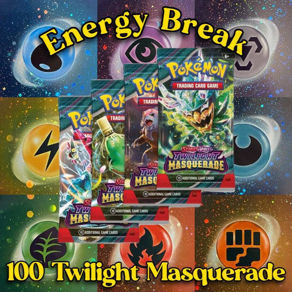 ENERGY BREAK Pokemon TCG: Twilight Masquerade (100) Booster Pack (KOTH)