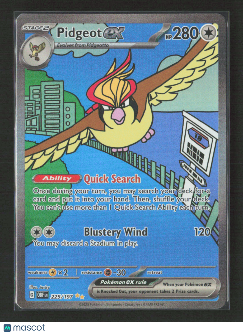 2023 Pokemon Pidgeot ex - 225/197 #225/197 Special Illustration Rare