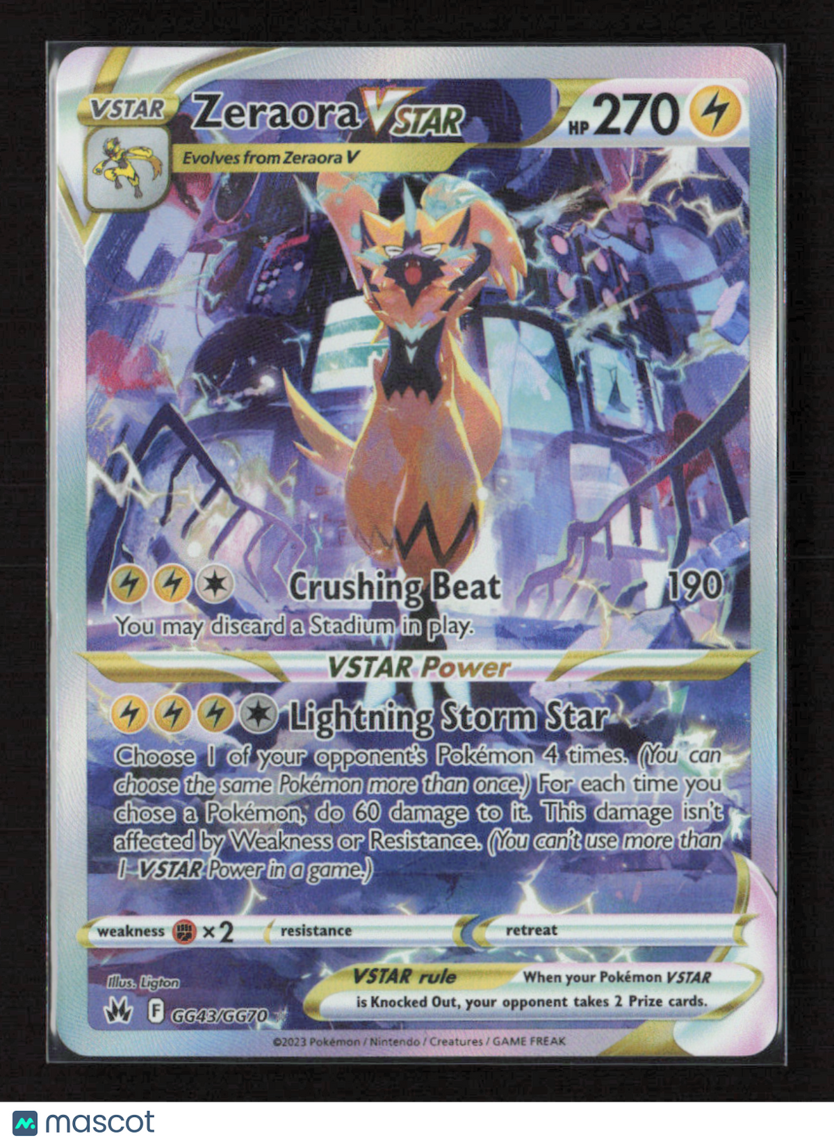 2023 Pokemon Zeraora VSTAR #GG43/GG70 Ultra Rare