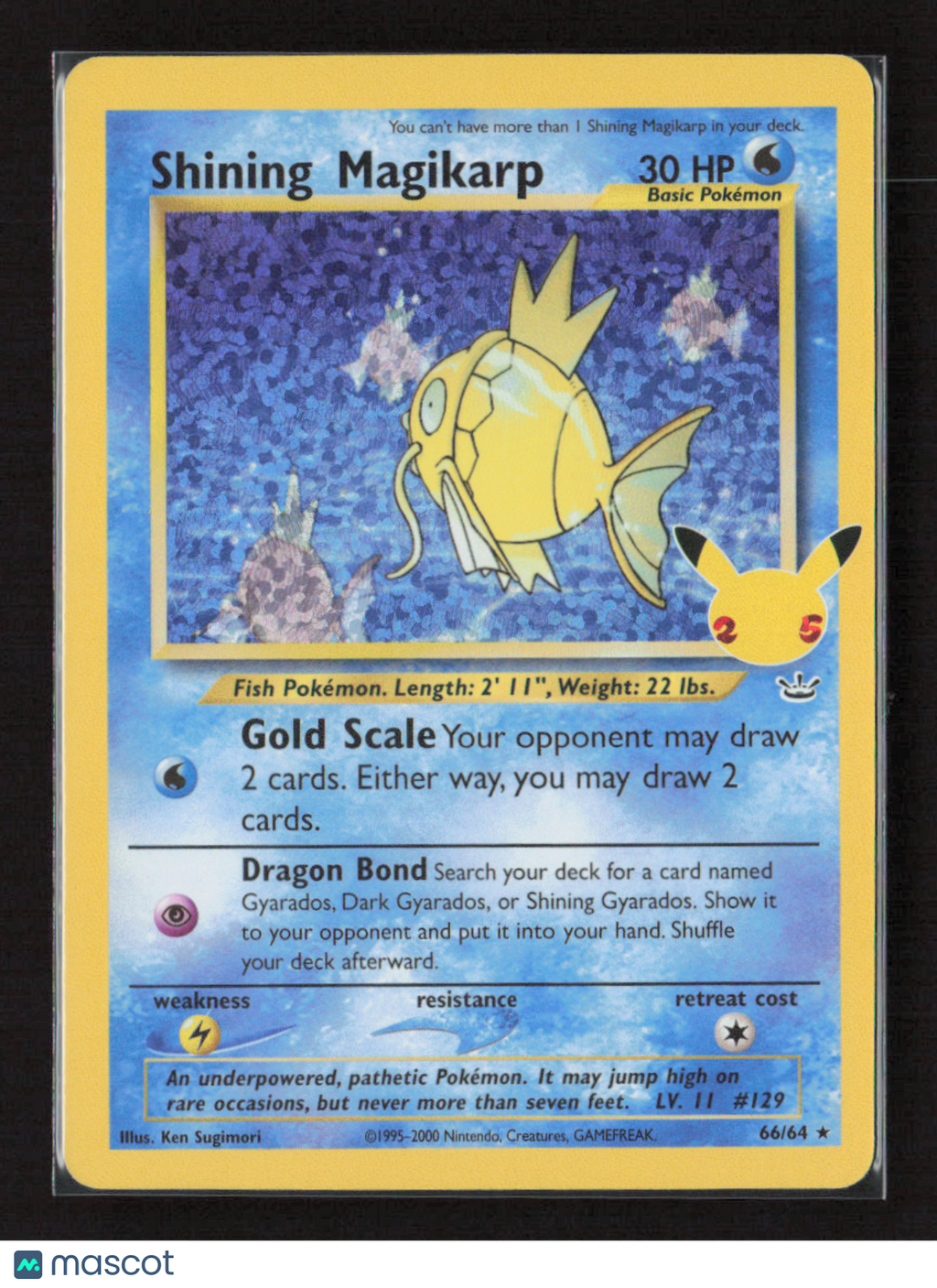2021 Pokemon Shining Magikarp #66/64 Classic Collection
