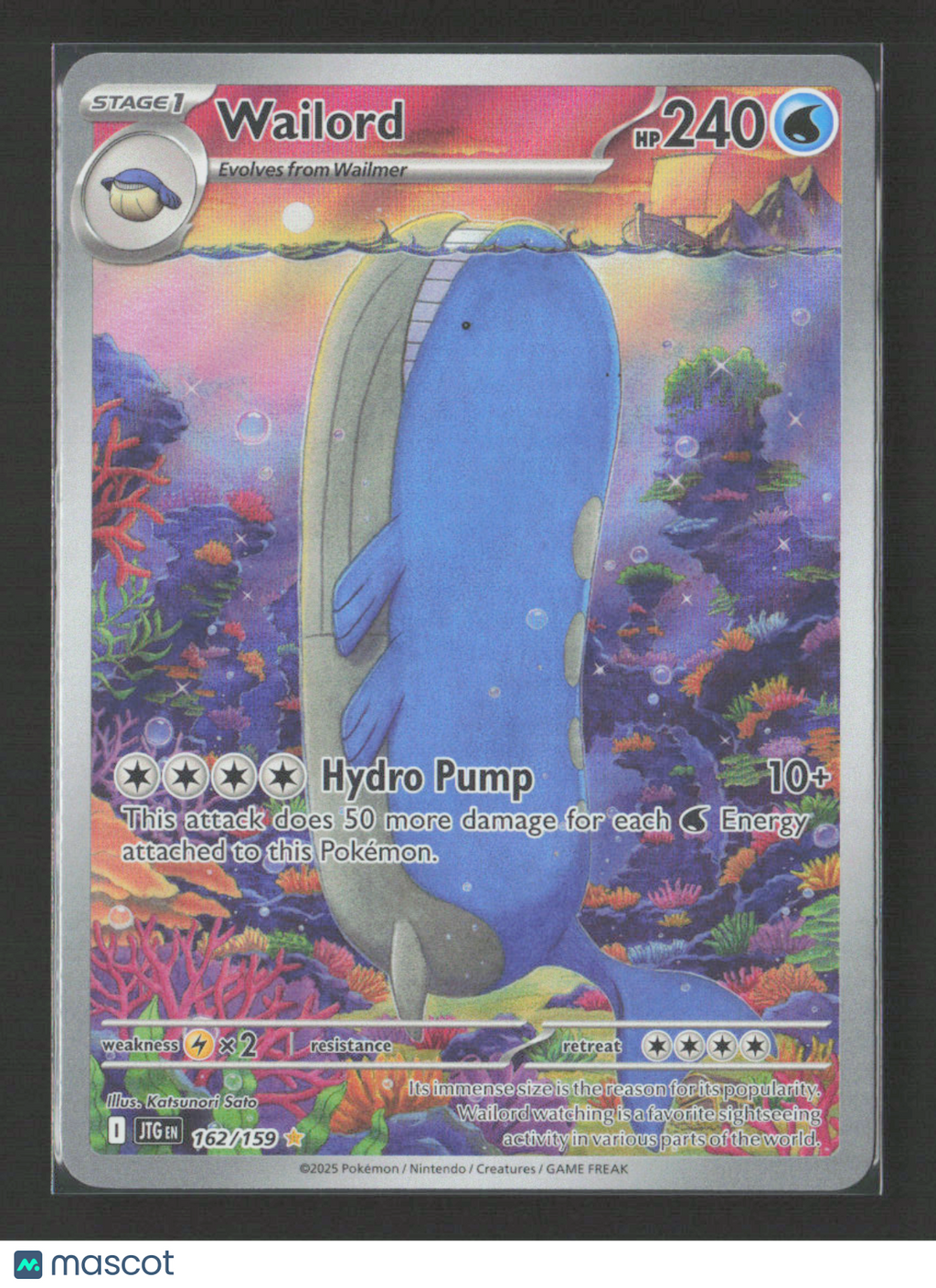 2025 Pokemon Wailord - 162/159 #162/159 Illustration Rare