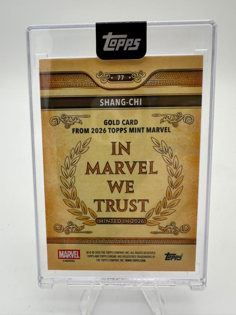 2026 Topps Chrome Mint Marvel Shang-Chi #77 Gold Foil 01/50