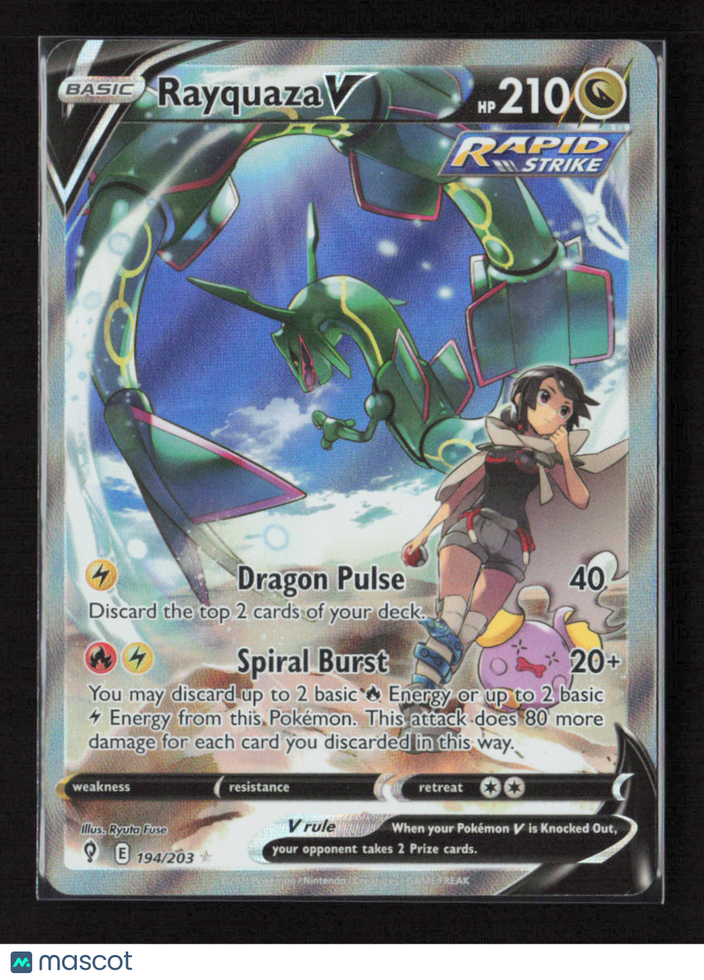 2021 Pokemon Rayquaza V (Alternate Full Art) #194/203 Ultra Rare