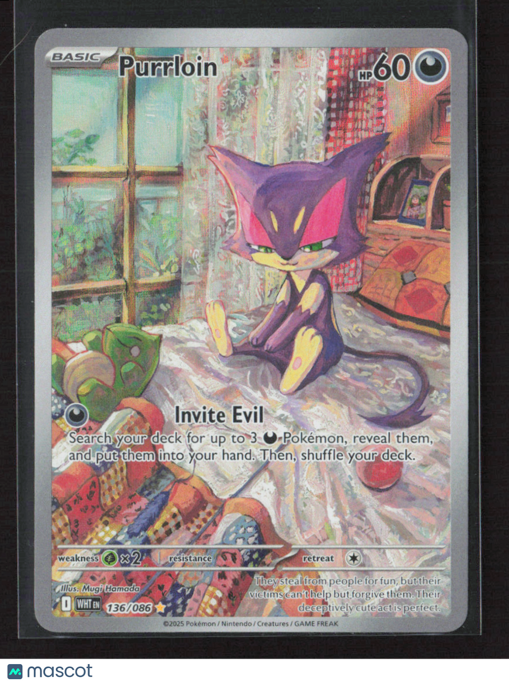 2025 Pokemon Purrloin - 136/086 #136/086 Illustration Rare