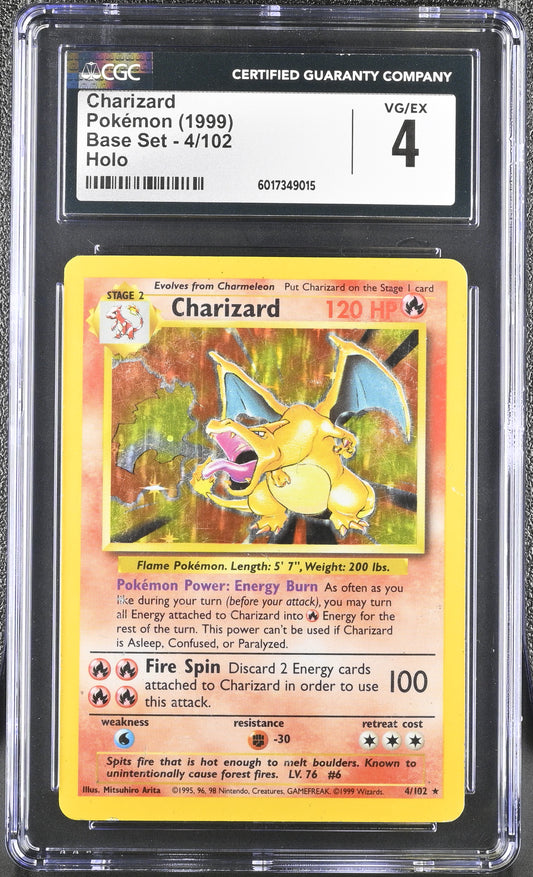 1999 Base Set #4/102 Charizard CGC 4 (9015)