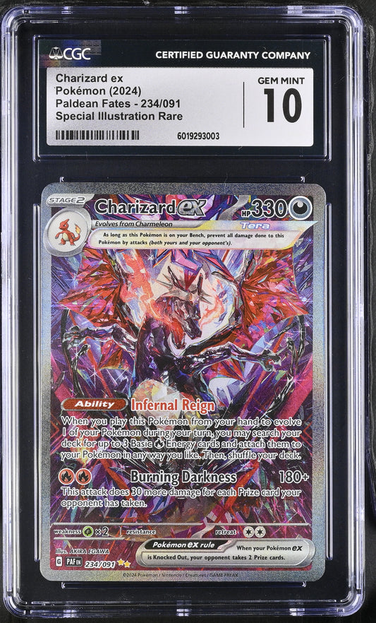 2024 Paldean Fates #234/091 Charizard ex CGC GM10 (3003)