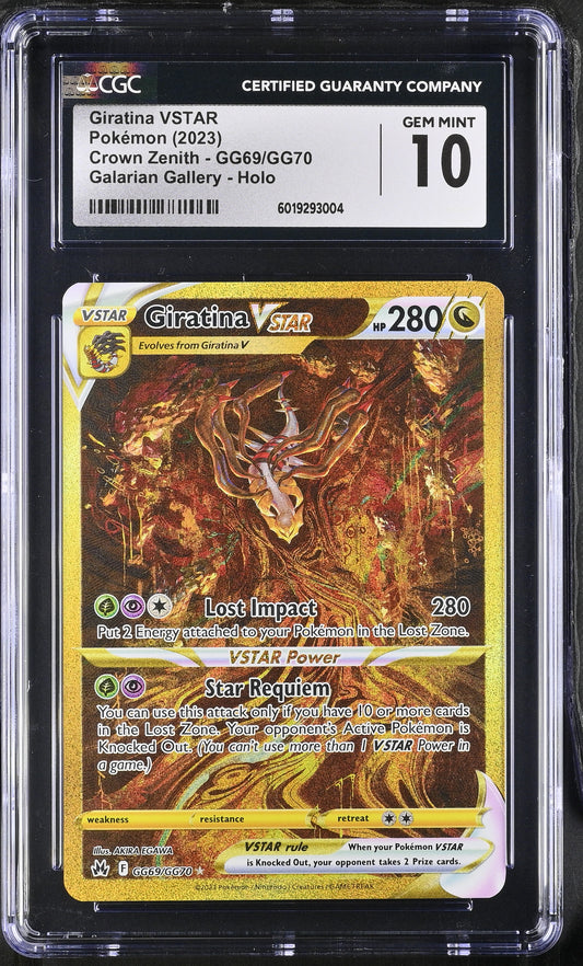 2023 Crown Zenith #GG69/GG70 Giratina VSTAR CGC GM10 (3004)