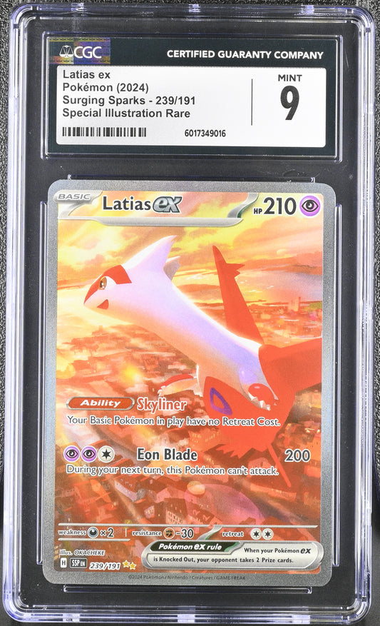 2024 Surging Sparks #239/191 Latias ex CGC 9 (9016)